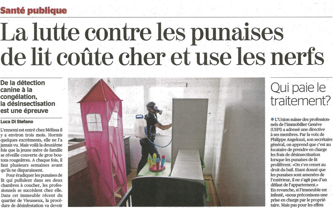 La Tribune de Genève « La lutte contre les punaises… »